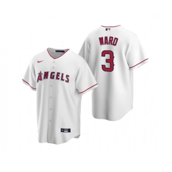 Men's Los Angeles Angels #3 Waylor Ward White Cool Base Stitched Jersey - Ujersey