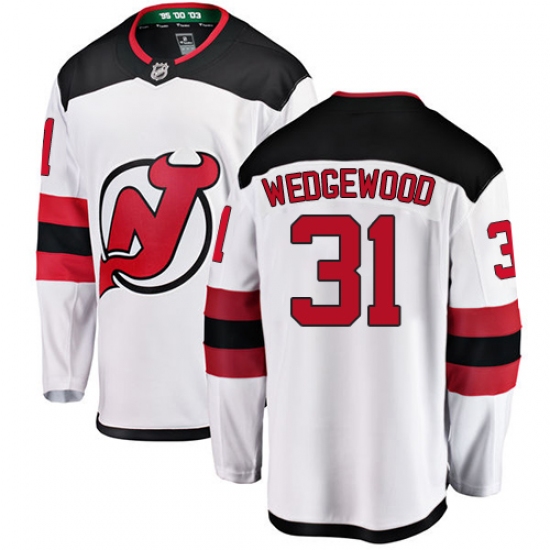 Youth New Jersey Devils #31 Scott Wedgewood Fanatics Branded White Away Breakaway NHL Jersey - Ujersey