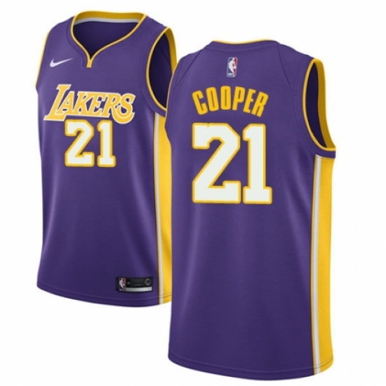 Men's Nike Los Angeles Lakers #21 Michael Cooper Authentic Purple NBA Jersey - Icon Edition - Ujersey