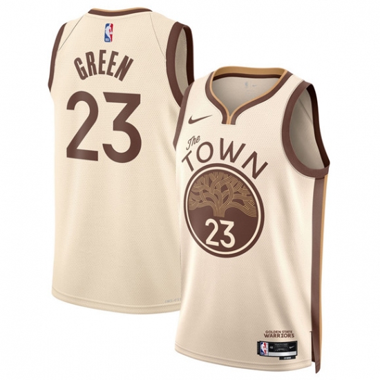 Men's Golden State Warriors #23 Draymond Green Tan 2025-26 City Edition Stitched Basketball Jersey - Ujersey