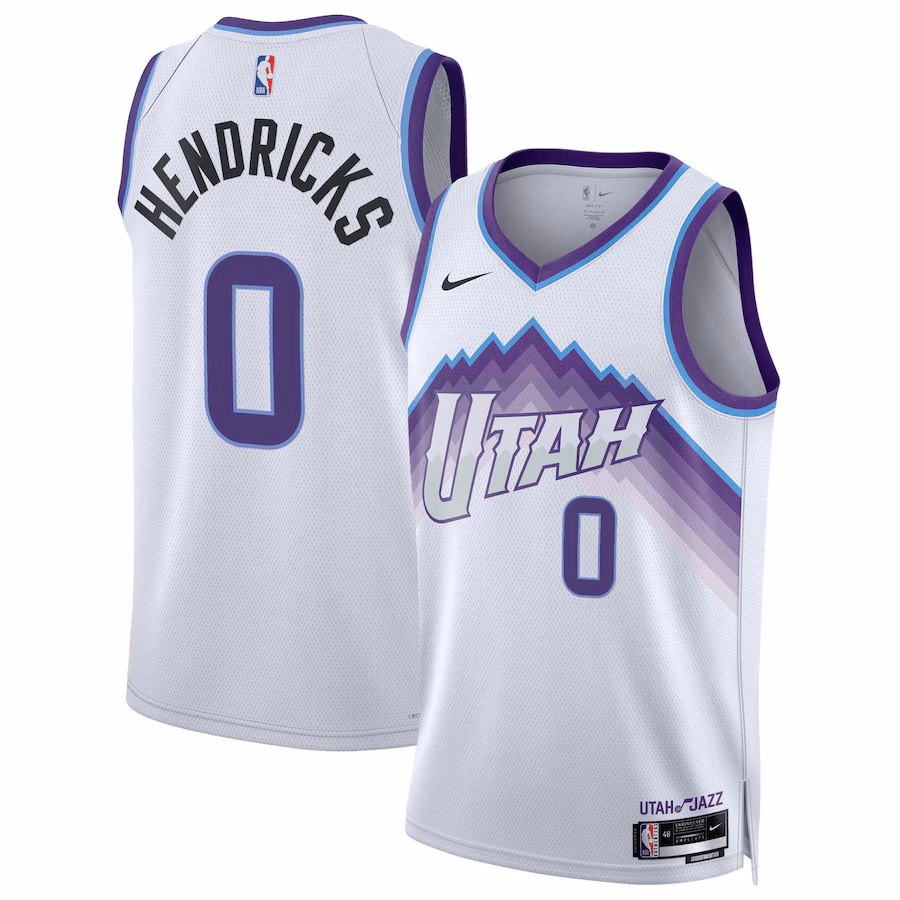 Unisex Utah Jazz Taylor Hendricks Nike White Swingman Jersey - Association Edition - Ujersey