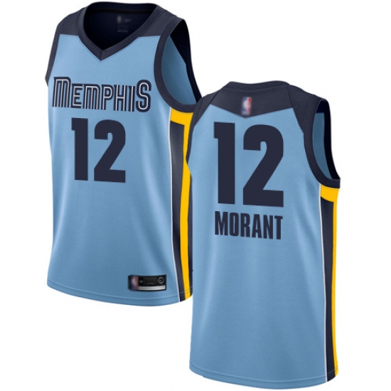 Youth Nike Memphis Grizzlies #12 Ja Morant Light Blue NBA Swingman Statement Edition Jersey - Ujersey