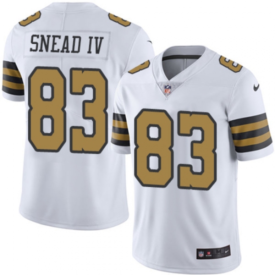 Men's Nike New Orleans Saints #83 Willie Snead Limited White Rush Vapor Untouchable NFL Jersey - Ujersey