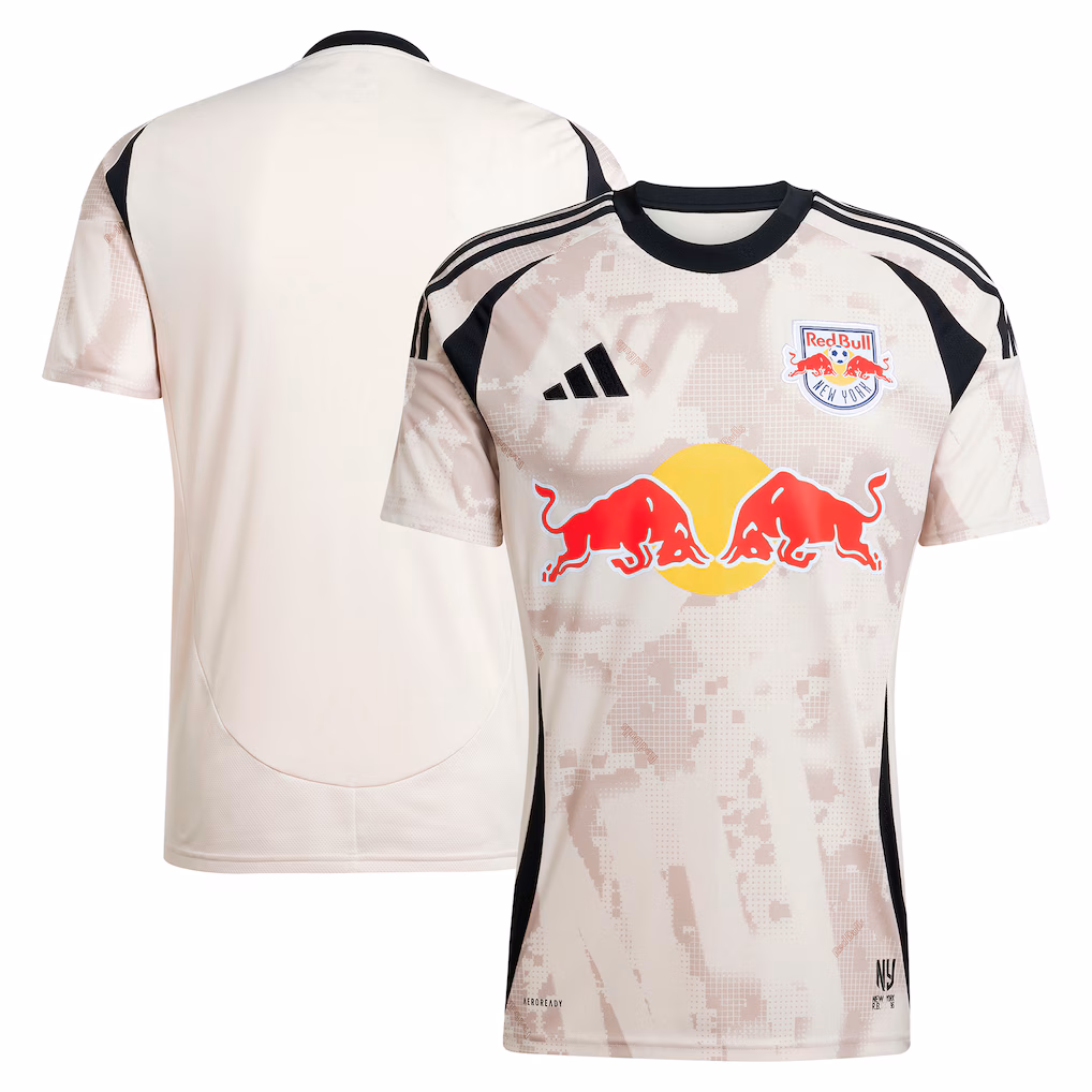 Men's New York Red Bulls adidas Tan 2025 Stone Kit Replica Jersey
