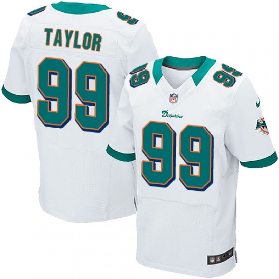 Men's Nike Miami Dolphins #99 Jason Taylor Elite White NFL Jersey - Ujersey