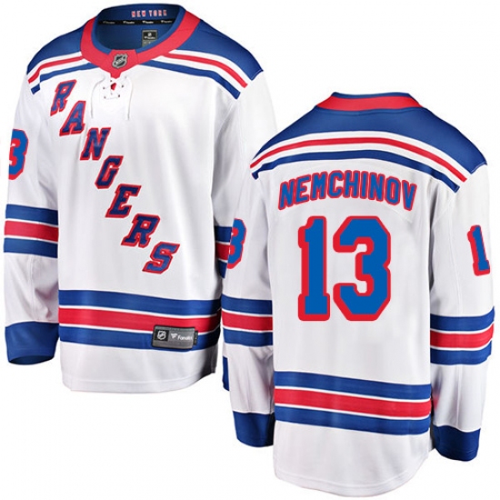 Youth New York Rangers #13 Sergei Nemchinov Fanatics Branded White Away Breakaway NHL Jersey - Ujersey