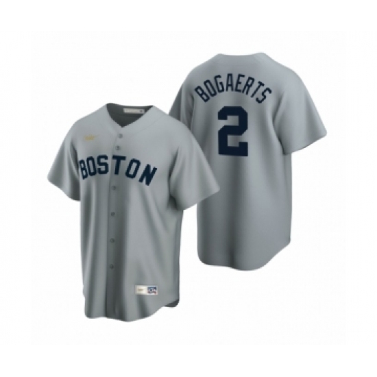 Women's Boston Red Sox #2 Xander Bogaerts Nike Gray Cooperstown Collection Road Jersey - Ujersey