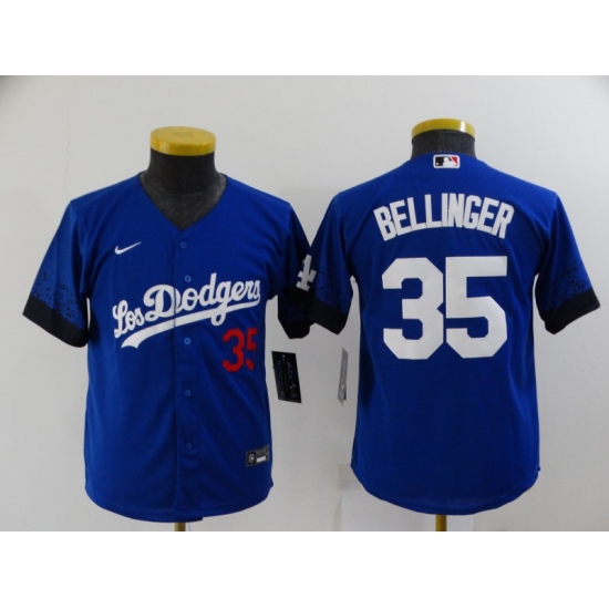Youth Los Angeles Dodgers #35 Cody Bellinger Blue City Player Jersey - Ujersey