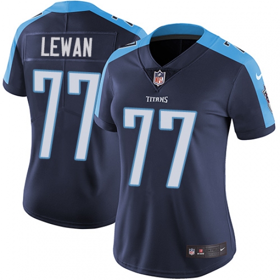 Women's Nike Tennessee Titans #77 Taylor Lewan Elite Navy Blue Alternate NFL Jersey - Ujersey