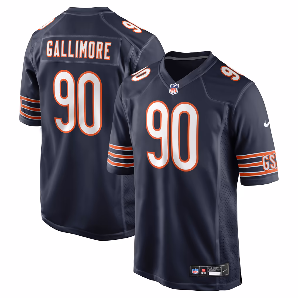 Men's Chicago Bears Neville Gallimore Nike Navy Team Game Jersey - Ujersey