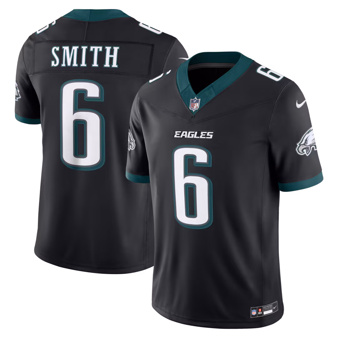 Men's Philadelphia Eagles DeVonta Smith Nike Black Alternate Vapor F.U.S.E. Stitched Limited Jersey