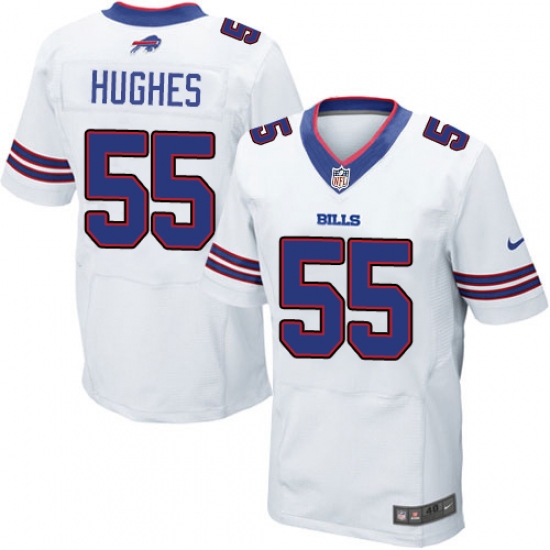 Men's Nike Buffalo Bills #55 Jerry Hughes Elite White NFL Jersey - Ujersey