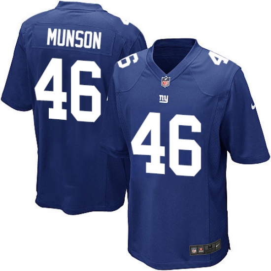Men's Nike New York Giants #46 Calvin Munson Game Royal Blue Team Color NFL Jersey - Ujersey