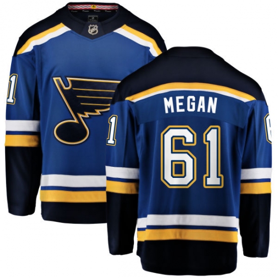 Youth St. Louis Blues #61 Wade Megan Fanatics Branded Royal Blue Home Breakaway NHL Jersey - Ujersey