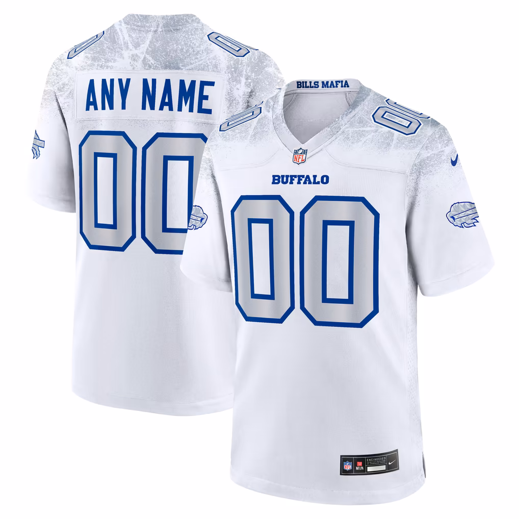 Men's Buffalo Bills Nike White Rivalries Collection Custom Game Jersey - Ujersey