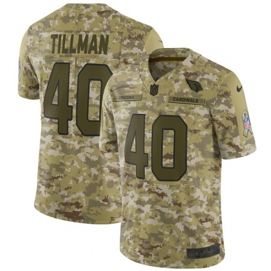 Men's Nike Arizona Cardinals #40 Pat Tillman Limited Camo 2018 Salute to Service NFL Jersey - Ujersey