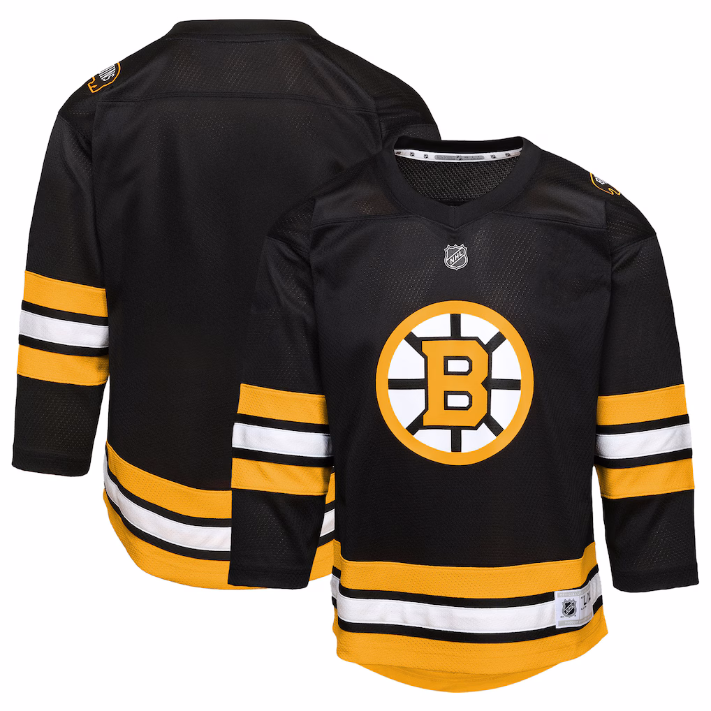 Youth Boston Bruins Black Home Replica Jersey