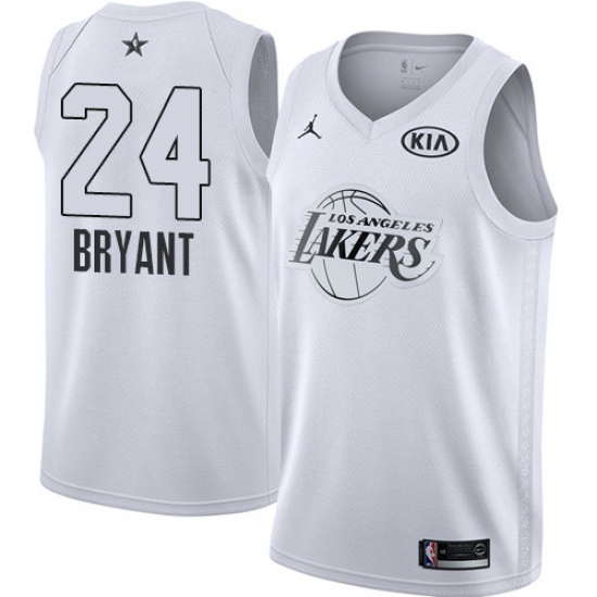 Youth Nike Los Angeles Lakers #24 Kobe Bryant Swingman White 2018 All-Star Game NBA Jersey - Ujersey
