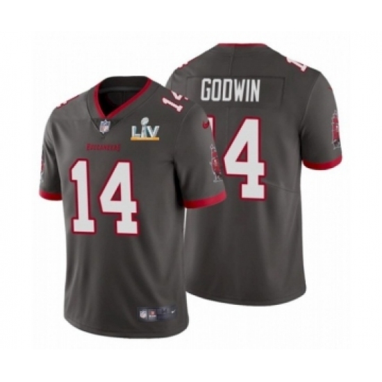 Men's Tampa Bay Buccaneers #14 Chris Godwin Pewter 2021 Super Bowl LV Jersey - Ujersey