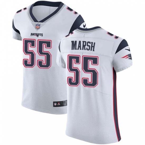Men's Nike New England Patriots #55 Cassius Marsh White Vapor Untouchable Elite Player NFL Jersey - Ujersey