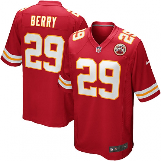Men's Nike Kansas City Chiefs #29 Eric Berry Game Red Team Color NFL Jersey - Ujersey