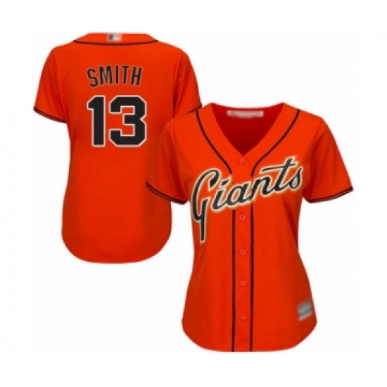Women's San Francisco Giants #13 Will Smith Authentic Orange Alternate Cool Base Baseball Jersey - Ujersey