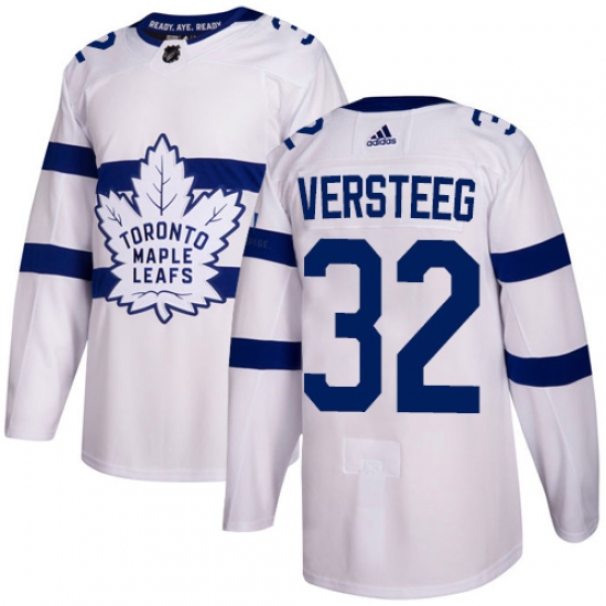 Men's Adidas Toronto Maple Leafs #32 Kris Versteeg Authentic White 2018 Stadium Series NHL Jersey - Ujersey