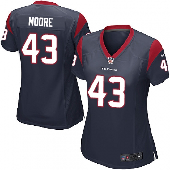 Women's Nike Houston Texans #43 Corey Moore Game Navy Blue Team Color NFL Jersey - Ujersey