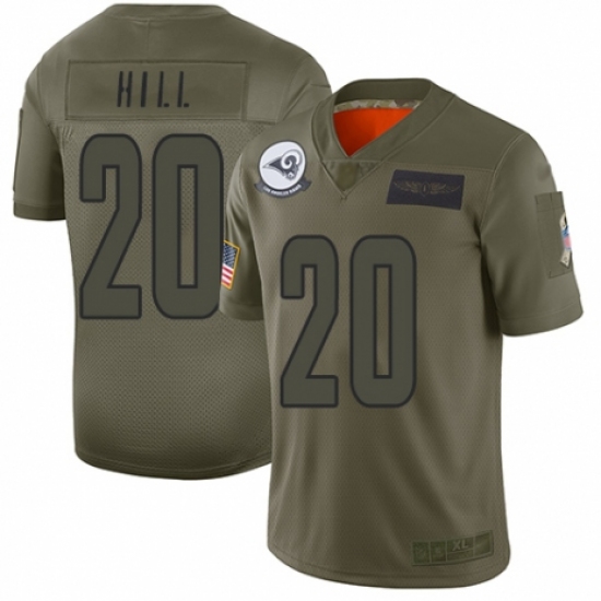 Men's Los Angeles Rams #20 Troy Hill Limited Camo 2019 Salute to Service Football Jersey - Ujersey