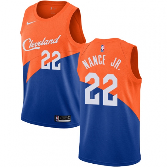 Women's Nike Cleveland Cavaliers #22 Larry Nance Jr. Swingman Blue NBA Jersey - City Edition - Ujersey