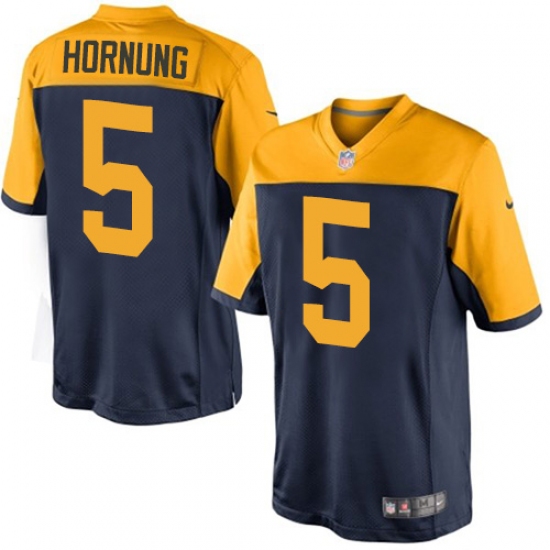 Men's Nike Green Bay Packers #5 Paul Hornung Limited Navy Blue Alternate NFL Jersey - Ujersey