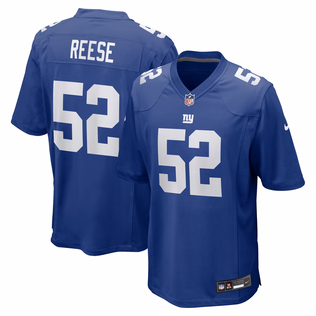 Men's New York Giants Arvell Reese Nike Royal Team Game Jersey - U-jersey