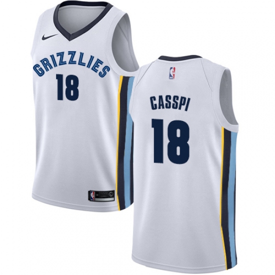 Women's Nike Memphis Grizzlies #18 Omri Casspi Swingman White NBA Jersey - Association Edition - Ujersey