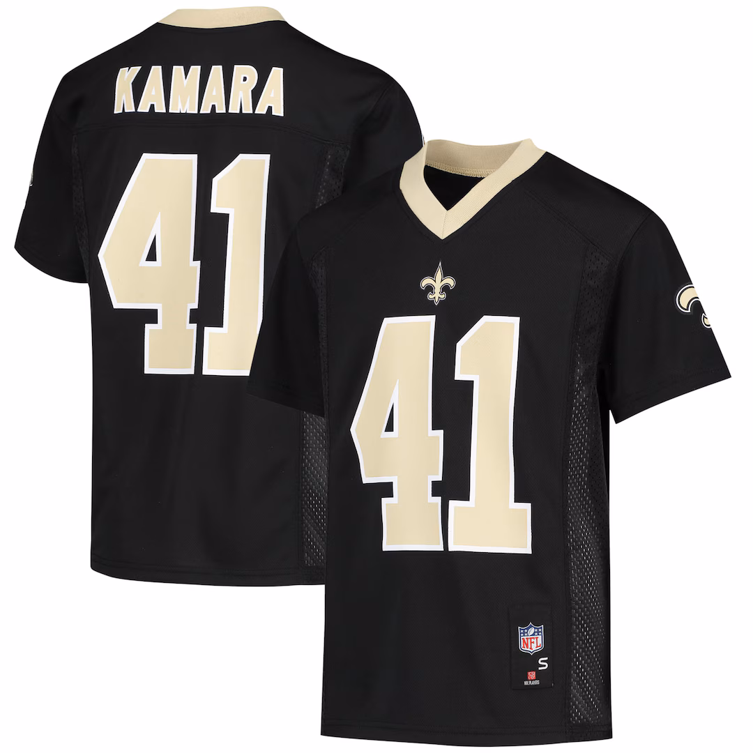 Youth New Orleans Saints Alvin Kamara Black Replica Jersey