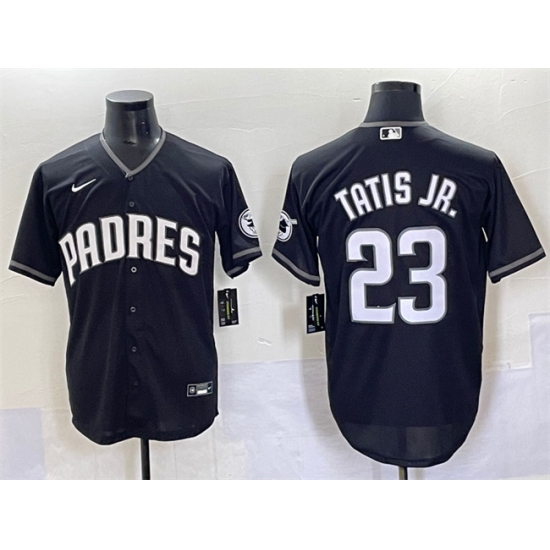 Men's San Diego Padres #23 Fernando Tatis Jr. Black Stitched Baseball Jersey - Ujersey