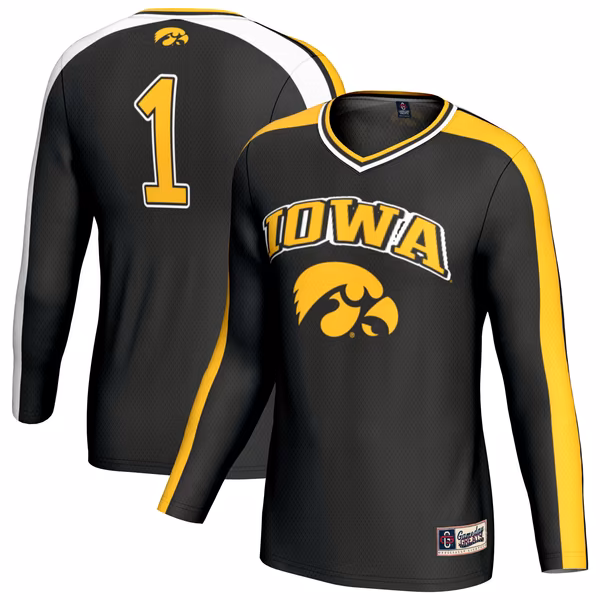 Youth GameDay Greats Black Iowa Hawkeyes Lightweight Collegiate Volleyball Fashion Jersey