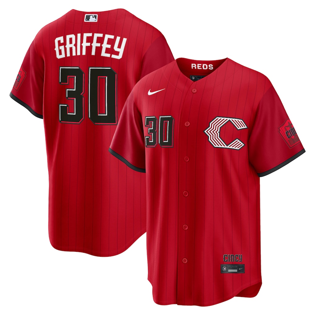 Men's Cincinnati Reds Ken Griffey Jr. Nike Red 2026 City Connect Stadium Jersey - Vujersey Los Angeles Rams