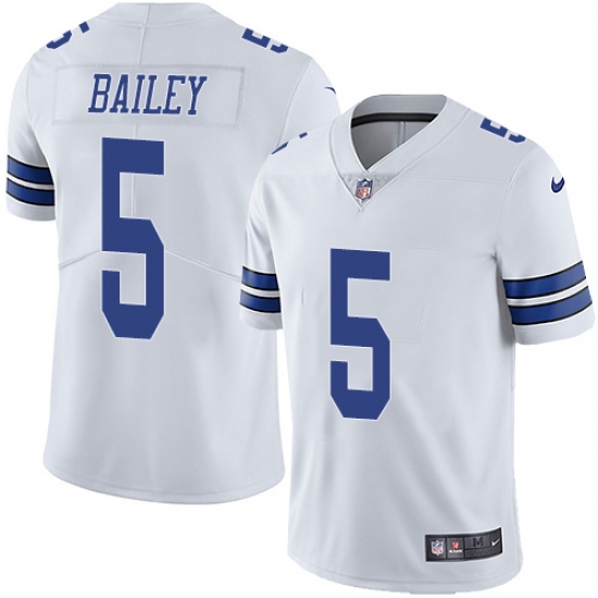 Men's Nike Dallas Cowboys #5 Dan Bailey White Vapor Untouchable Limited Player NFL Jersey - Ujersey