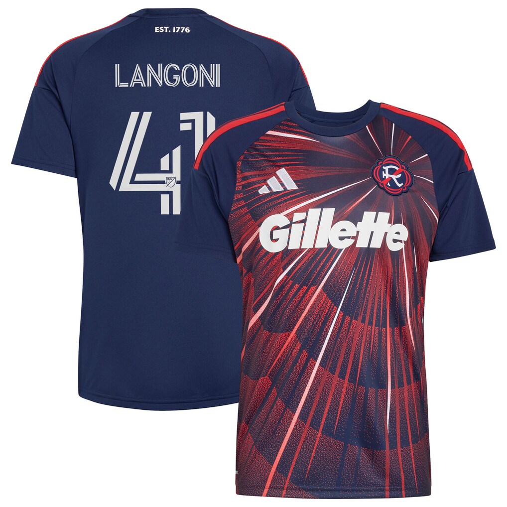 Men's New England Revolution Luca Langoni adidas Blue 2026 Independence Day Replica Jersey - Ujersey