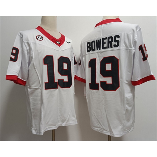 Gonzaga Bulldogs #19 Brock Bowers White Stitched Jersey - Ujersey