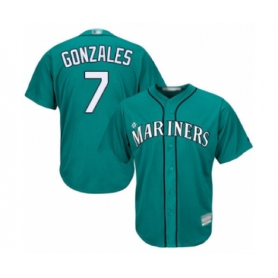Youth Seattle Mariners #7 Marco Gonzales Authentic Teal Green Alternate Cool Base Baseball Player Jersey - Ujersey
