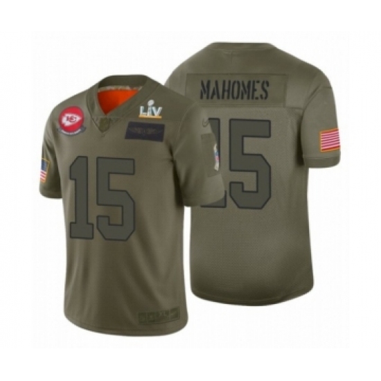 Men's  Kansas City Chiefs #15 Patrick Mahomes II Camo Super Bowl LV Jersey - Ujersey