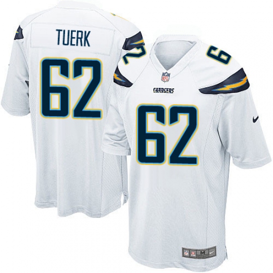 Men's Nike Los Angeles Chargers #62 Max Tuerk Game White NFL Jersey - Ujersey
