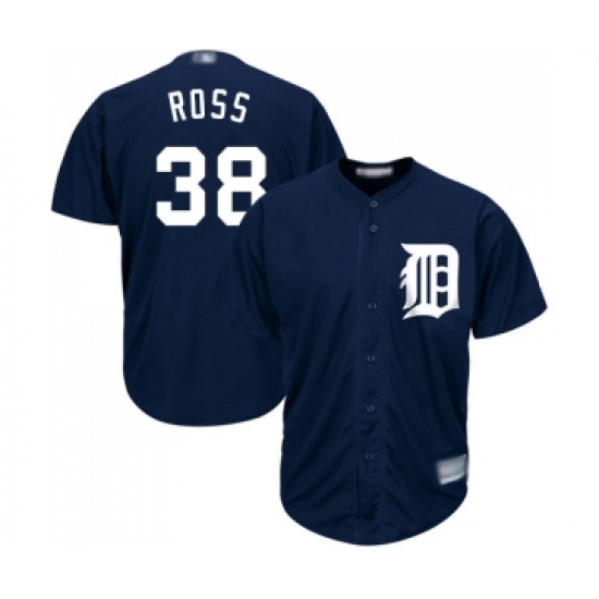 Men's Detroit Tigers #38 Tyson Ross Replica Navy Blue Alternate Cool Base Baseball Jersey - Ujersey