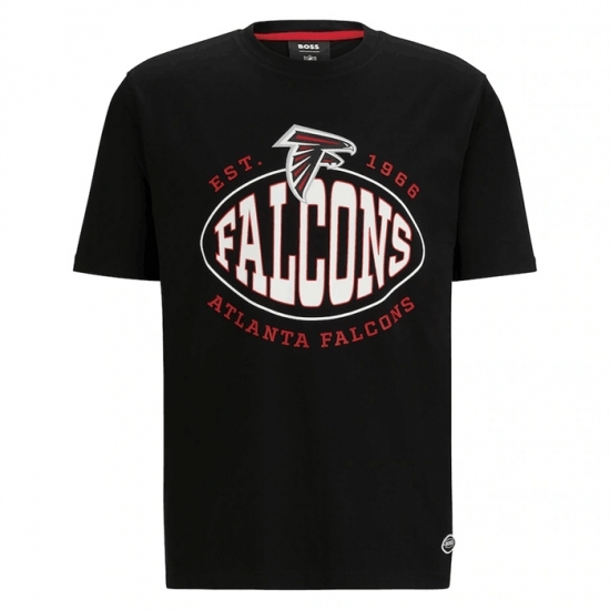 Men's Atlanta Falcons Black BOSS X Trap T Shirt - Ujersey
