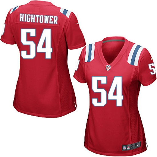 Women's Nike New England Patriots #54 Dont'a Hightower Game Red Alternate NFL Jersey - Ujersey