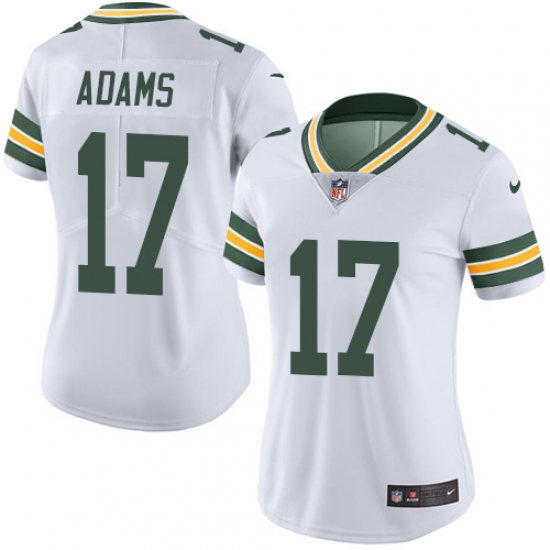 Women's Nike Green Bay Packers #17 Davante Adams White Vapor Untouchable Limited Player NFL Jersey - Ujersey