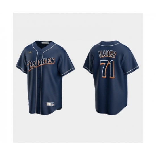 Mens San Diego Padres #71 Josh Hader Nike Navy Cooperstown Collection Jersey - Ujersey