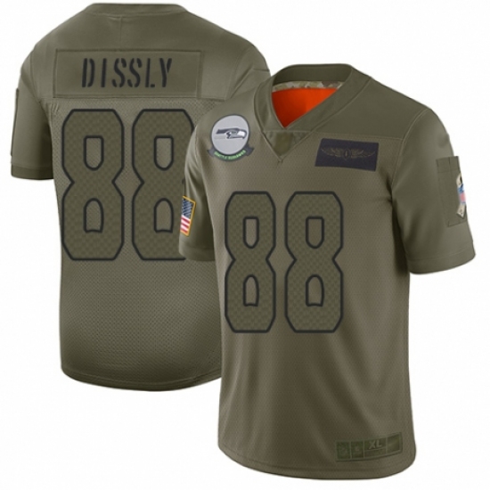Women's Seattle Seahawks #88 Will Dissly Limited Camo 2019 Salute to Service Football Jersey - Ujersey