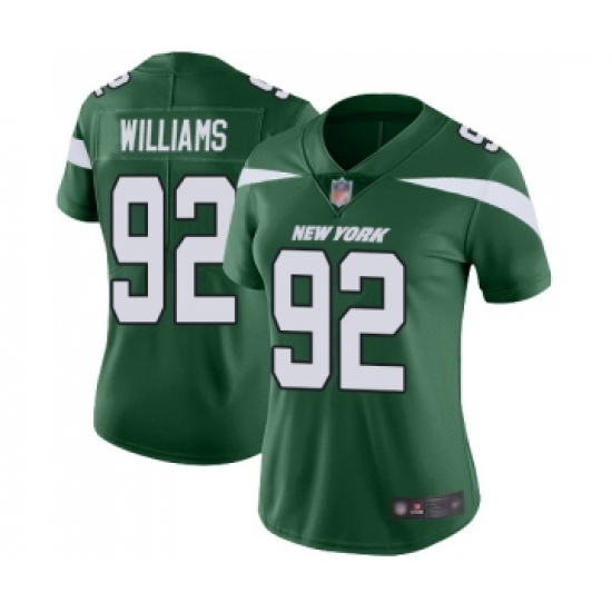 Women's New York Jets #92 Leonard Williams Green Team Color Vapor Untouchable Limited Player Football Jersey - Ujersey